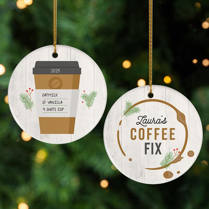Coffee Fix Christmas Ornament created by ORNAMENT SHOP