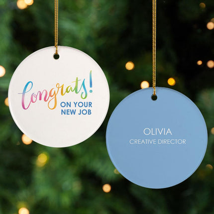 Congrats On Your New Job Christmas Ornament created by ORNAMENT SHOP