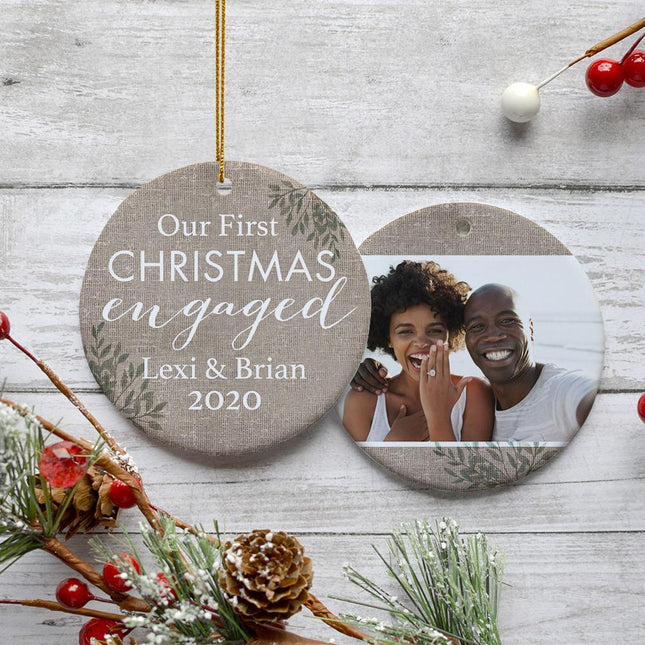 Engagement Christmas Ornament created by ORNAMENT SHOP