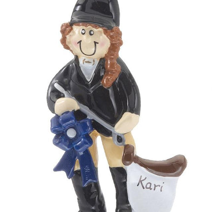 Equestrian Christmas Ornament - HAIR COLOR - Brunette created by RUDOLPH AND ME and designed by Ornament Shop