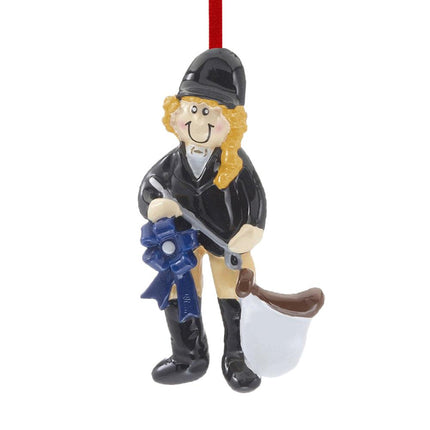 Equestrian Christmas Ornament - HAIR COLOR - Blonde created by RUDOLPH AND ME and designed by Ornament Shop