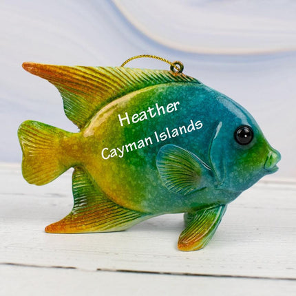 Golden Reef Butterflyfish Personalized Resin Ornament