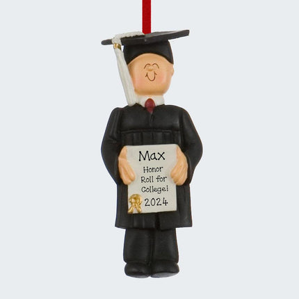 Graduate Personalized Christmas Ornament - HAIR COLOR - Blond created by ORNAMENT SHOP