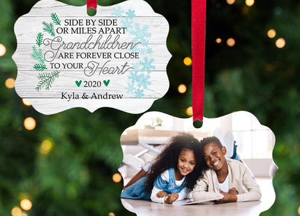 Personalized Grandchildren Photo Christmas Ornament