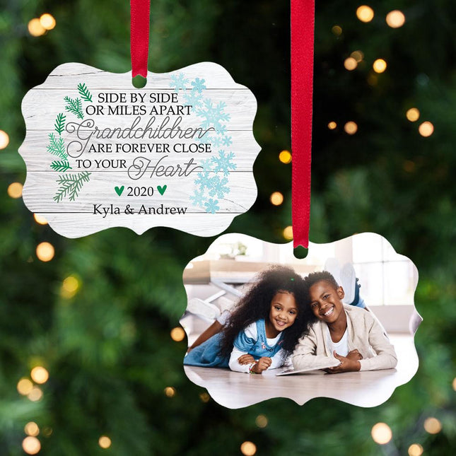 Personalized Grandchildren Photo Christmas Ornament