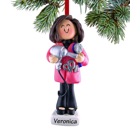 Hairdresser Christmas Ornament - HAIR COLOR - Brunette created by ORNAMENT SHOP