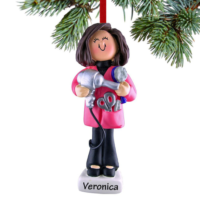 Hairdresser Christmas Ornament - HAIR COLOR - Brunette created by ORNAMENT SHOP
