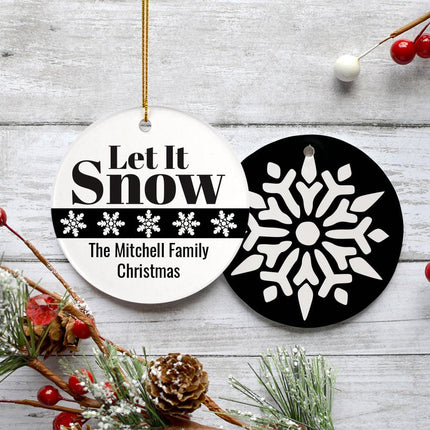 Let It Snow Christmas Ornament created by ORNAMENT SHOP