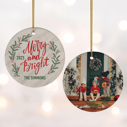 Merry & Bright Christmas Ornament created by ORNAMENT SHOP