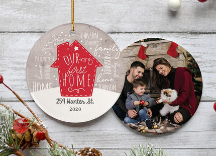 personalized personalized memorial photo christmas ornament – Christmas ornament, holiday tree decoration or gift