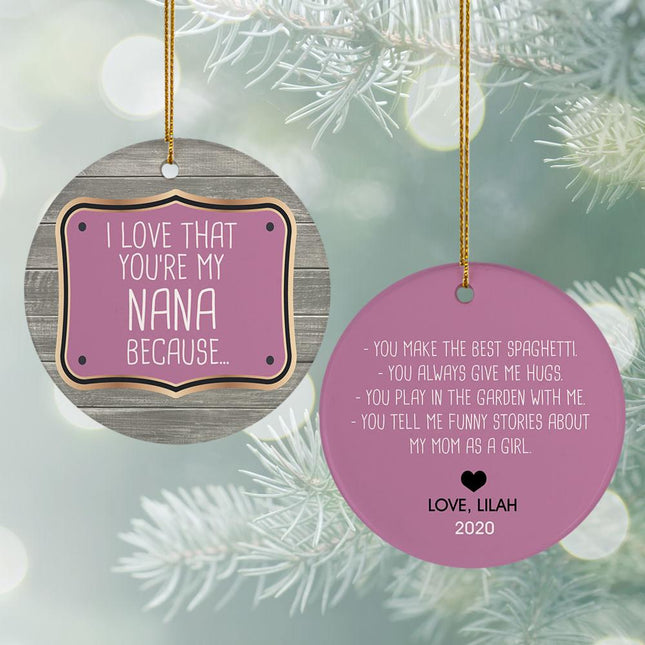 Reasons I Love Christmas Ornament - COLOR - Pink created by ORNAMENT SHOP
