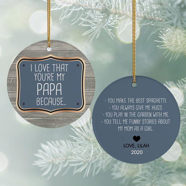 Reasons I Love Christmas Ornament - COLOR - Blue created by ORNAMENT SHOP