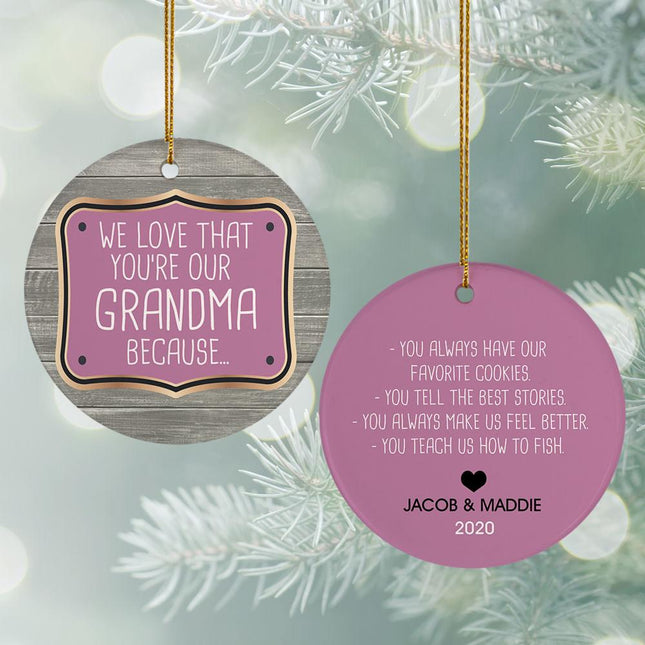 Reasons We Love Christmas Ornament - COLOR - Pink created by ORNAMENT SHOP