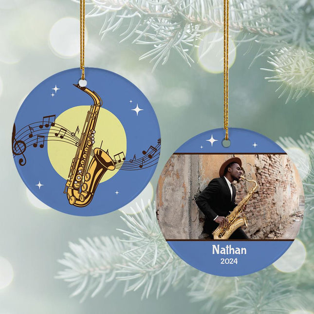 Saxophone Christmas Ornament created by ORNAMENT SHOP