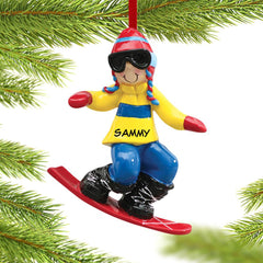 Snowboarder Boy or Girl Personalized Christmas Ornament - GENDER - Boy created by RUDOLPH AND ME and designed by Ornament Shop