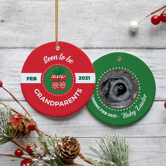 Soon to be Grandparents Photo Christmas Ornament created by ORNAMENT SHOP