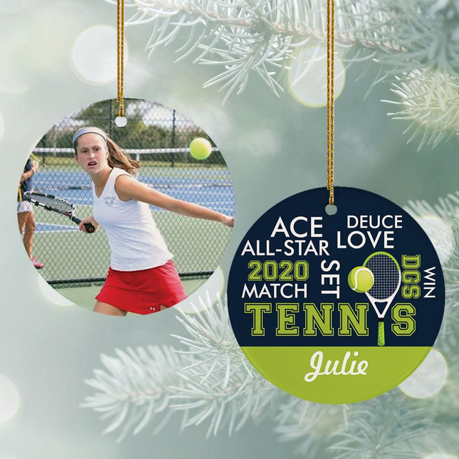 Tennis Word Cloud Christmas Ornament created by ORNAMENT SHOP