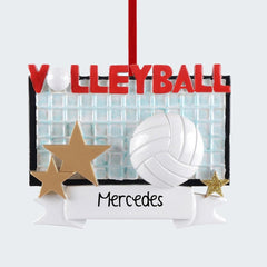 Volleyball Net Christmas Ornament created by RUDOLPH AND ME and designed by Ornament Shop
