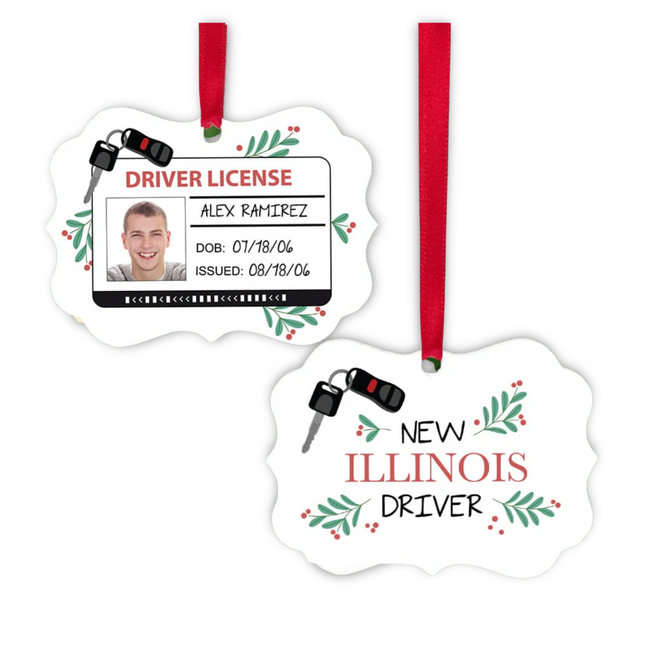 Personalized New Driver License Photo Ornament