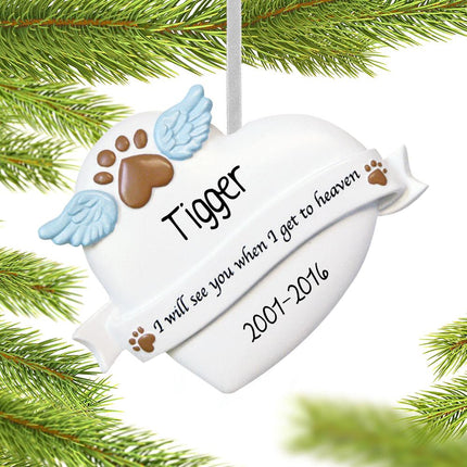 Pet Memorial Heart Ornament created by RUDOLPH AND ME and designed by Ornament Shop