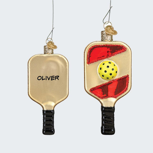 Pickleball Racket And Ball Ornament created by OLD WORLD CHRISTMAS and designed by Ornament Shop
