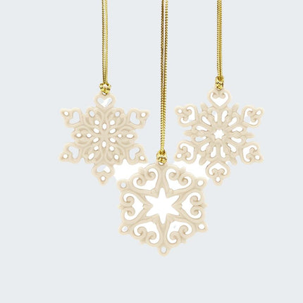 Pierced Snowflake 3 Piece Ornament Set created by LENOX and designed by Ornament Shop