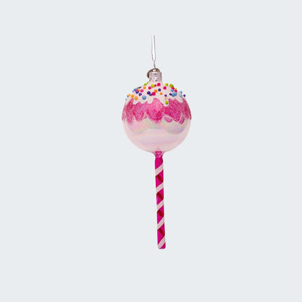 Pink and White Cake Pop Ornament created by ORNAMENT SHOP