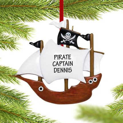 Pirate Ship Ornament created by RUDOLPH AND ME and designed by Ornament Shop