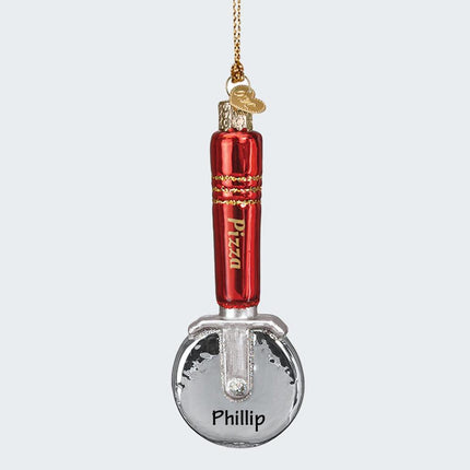 Pizza Cutter Ornament created by OLD WORLD CHRISTMAS and designed by Ornament Shop
