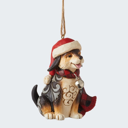 Plaid dog Ornament created by JIM SHORE and designed by Ornament Shop