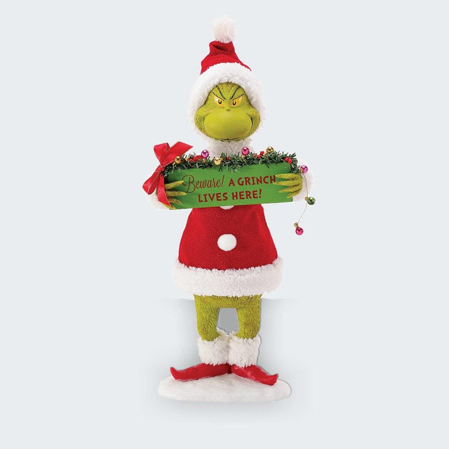 Possible Dreams Clothtique Grinch Beware! Tabletop Ornament created by JIM SHORE and designed by Ornament Shop