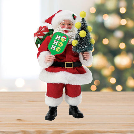 Possible Dreams Clothtique Santa Pickleball Have a Jolly Tabletop Christmas Ornament created by JIM SHORE and designed by Ornament Shop