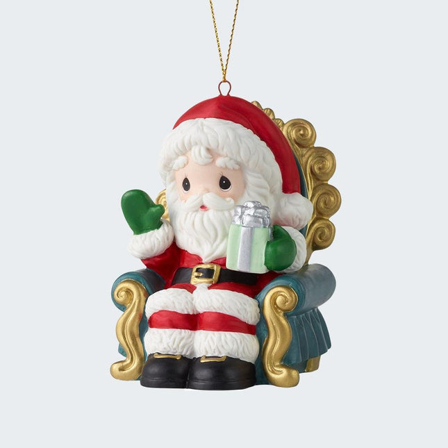 Precious Moments Santa With Gift Ornament created by PRECIOUS MOMENTS and designed by Ornament Shop
