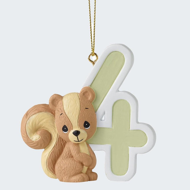 Precious Moments Birthday Year Ornament - One, Three, Four, Five - DESIGN - You're Four created by PRECIOUS MOMENTS and designed by Ornament Shop