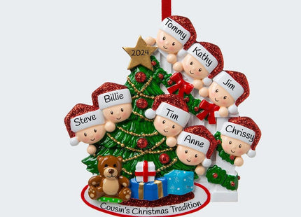 Present Peeking Family of 8