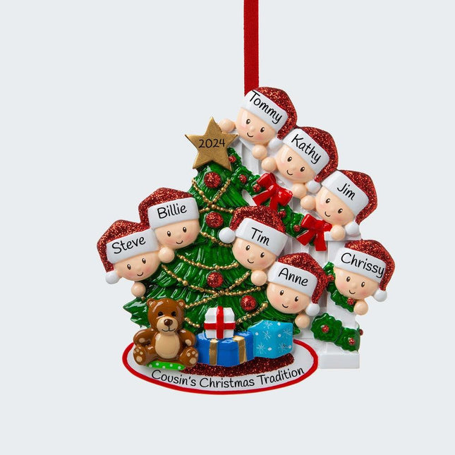 Present Peeking Family of 8
