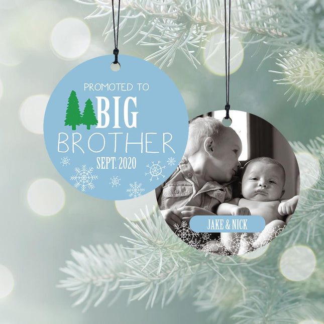 Promoted To Big Brother Photo Personalized Wood Ornament created by ORNAMENT SHOP