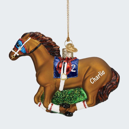 Racing Horse Ornament created by OLD WORLD CHRISTMAS and designed by Ornament Shop