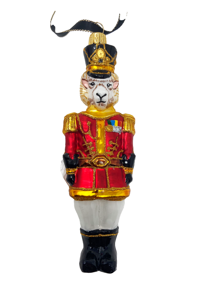 KRG Ram Body Polish Glass Ornament