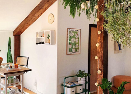 10 LED Rattan Ball String Lights - Battery Operated