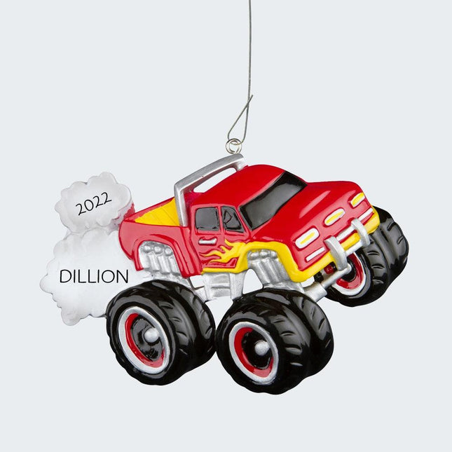 Red Monster Truck Ornament created by ORNAMENT SHOP