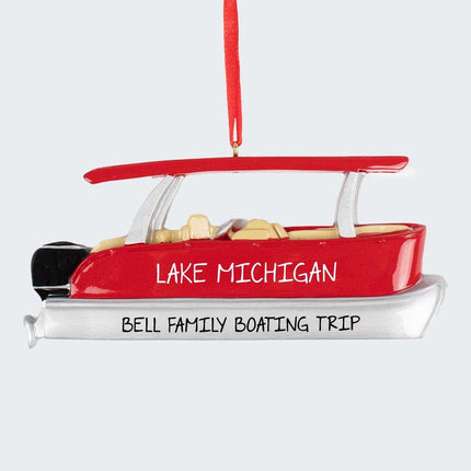 Red Pontoon Ornament created by RUDOLPH AND ME and designed by Ornament Shop