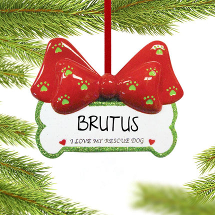 Rescue Dog Bone Ornament created by RUDOLPH AND ME and designed by Ornament Shop