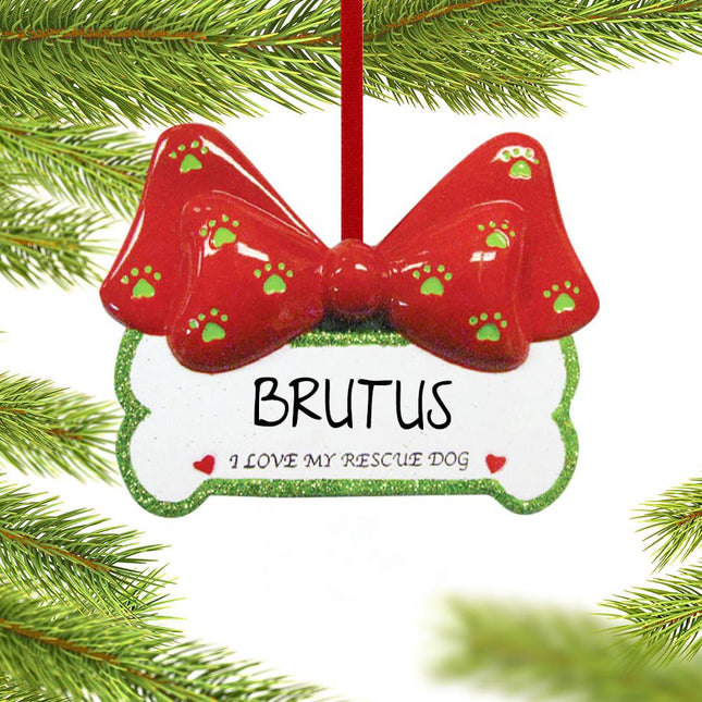 Rescue Dog Bone Ornament created by RUDOLPH AND ME and designed by Ornament Shop