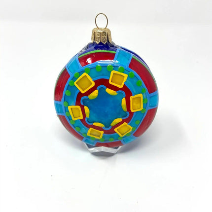 Retro Yo-Yo Hand-Painted Glass Ornament