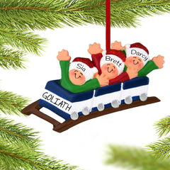 Roller Coaster Family of 3 Ornament - FAMILY - 3 Family Members created by ORNAMENT SHOP