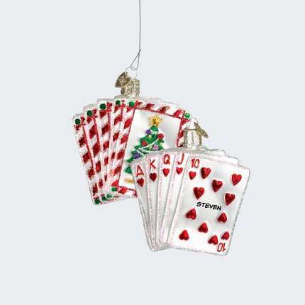 Royal Flush Poker Hand Ornament created by OLD WORLD CHRISTMAS and designed by Ornament Shop