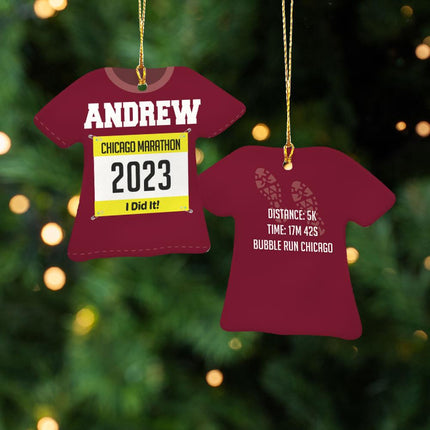Runner - Maroon Ceramic Ornament created by ORNAMENT SHOP