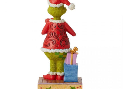 Grinch by Jim Shore Happy Grinch with Blinking Heart Figurine Custom Ornament | Enesco Xmas Ornament