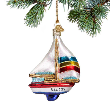 Sailboat Ornament created by OLD WORLD CHRISTMAS and designed by Ornament Shop